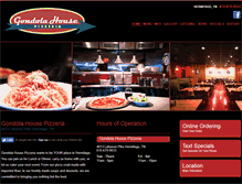 Tablet Screenshot of gondolahousepizzeria.com